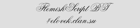 Шрифт - Flemish Script BT